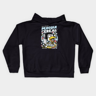 Retro Cereal Box Penguin Cereal // Junk Food Nostalgia // Cereal Lover Kids Hoodie